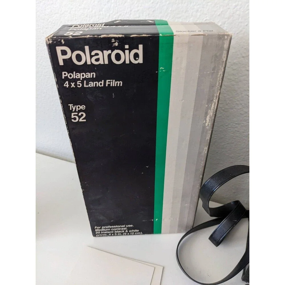 Polaroid Type 52 Polapan 4x5 EXP Pink Cool Cam 600 Camera Automatic 250 UNTESTED